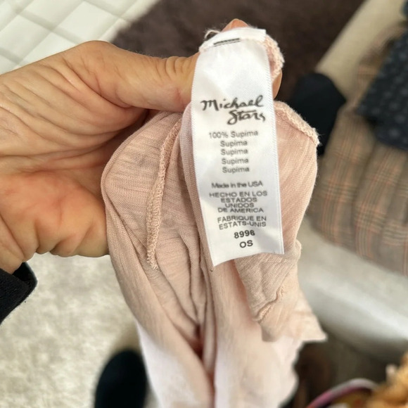Michael stars pale pink one size T shirt short sleeve - Picture 5 of 5